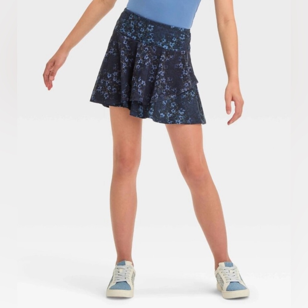 All in motion girls  blue floral skort